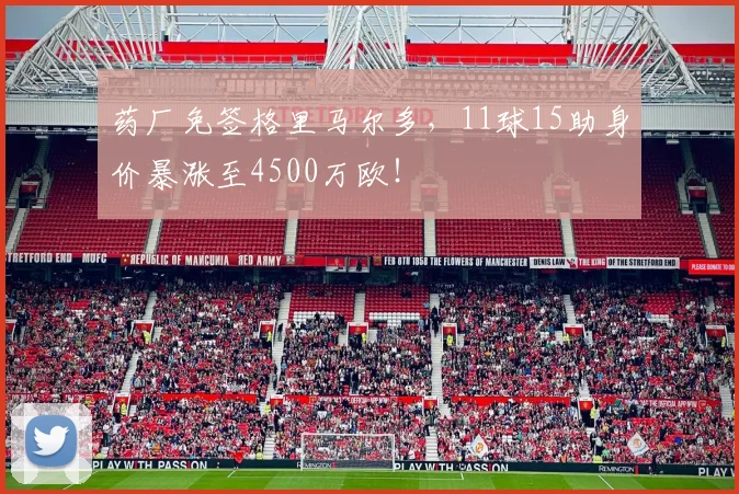 药厂免签格里马尔多，11球15助身价暴涨至4500万欧！